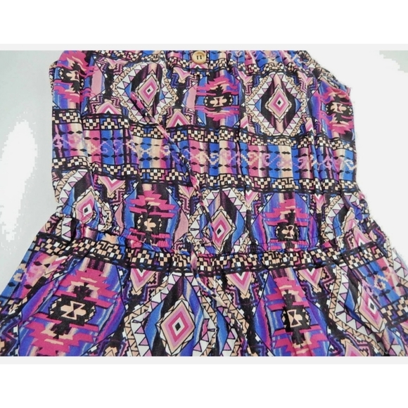 2 Hip By Wrapper Girl Tank Romper Sz 8 Sleeveless One Piece Elastic Waist - Picture 3 of 4